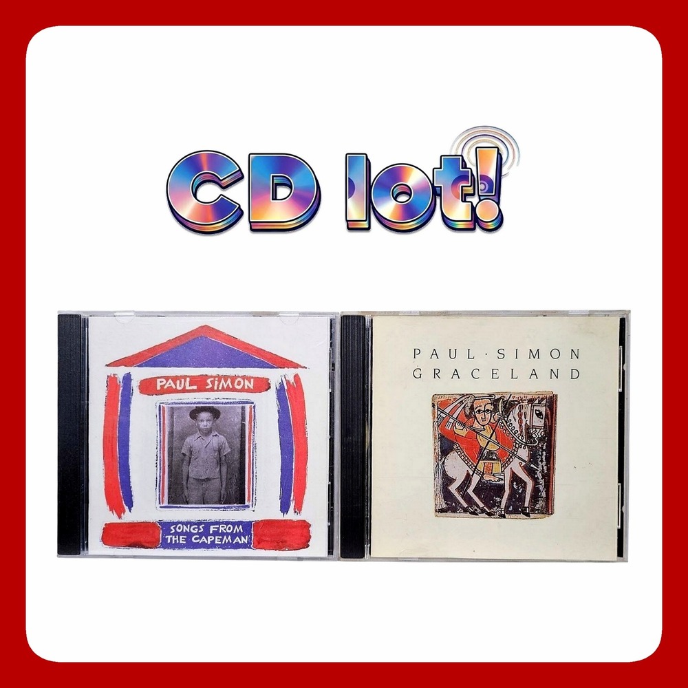 2 CD Lot Paul Simon‎ Graceland Songs From The Capeman Folk Rock Albums EUC Music